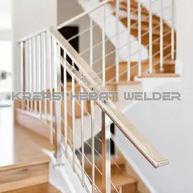 Inovasi Pengelasan Railing Tangga Sleman